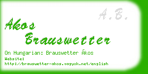 akos brauswetter business card