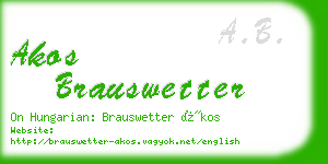 akos brauswetter business card